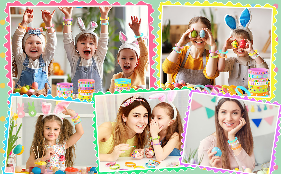 JUNEBRUSHS Easter Silicone Bracelets