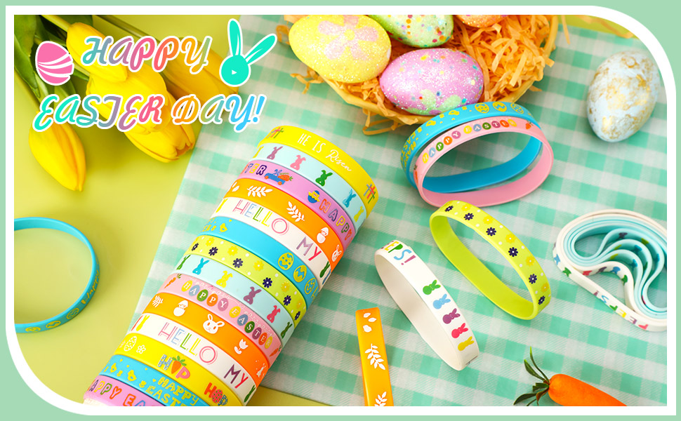 JUNEBRUSHS Easter Silicone Bracelets