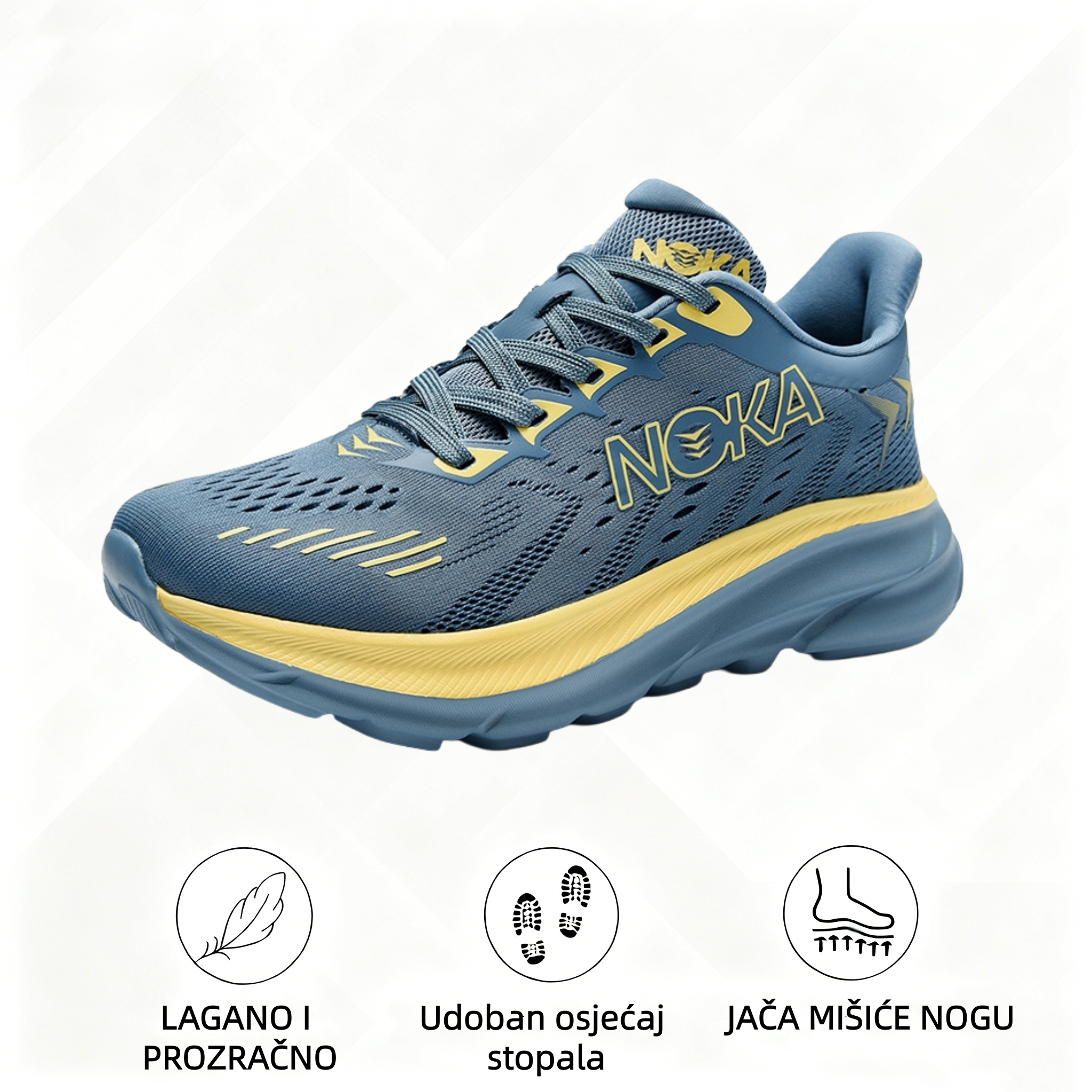🔥Zadnji dan! 30% popusta! ⏰Muške ortopedske sportske cipele, ergonomski dizajnirane✅ Mekane i udobne, izvrsna potpora🦶 - Učinkovito ublažava bol u stopalima
