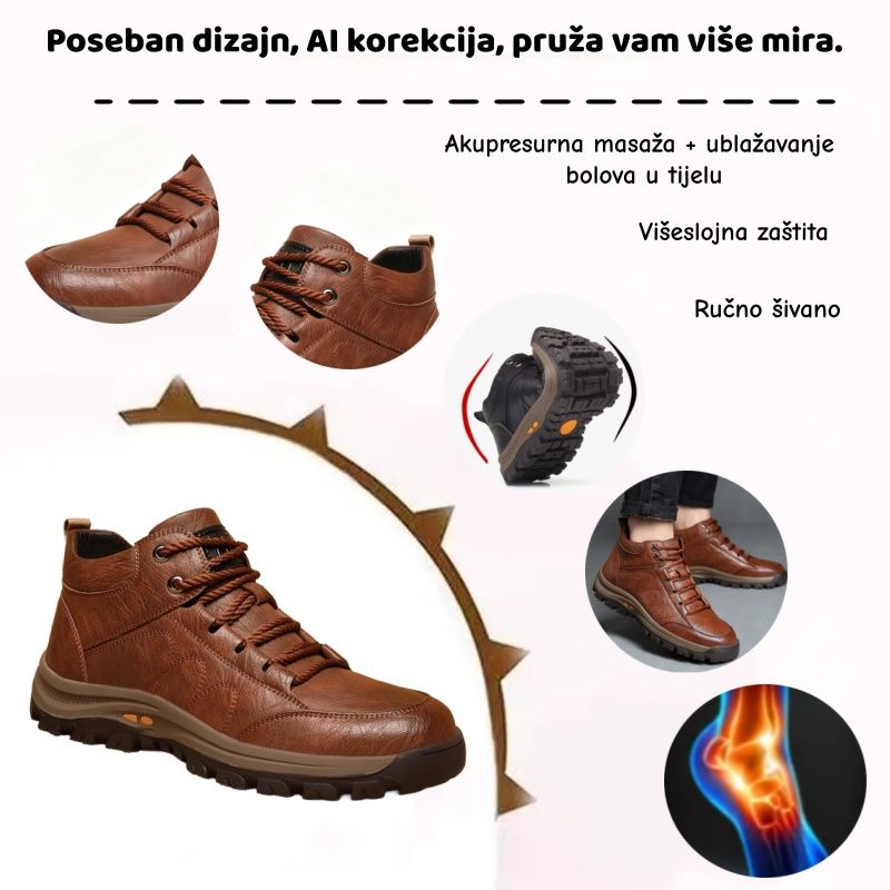 🎉 70% popusta danas, uskoro završava! 🐂 Muške ortopedske cipele, ručno izrađene od prave australske kravlje kože 👞 Potpora svodu stopala - Vodootporne i protiv klizanja ✅ Udobne za hodanje