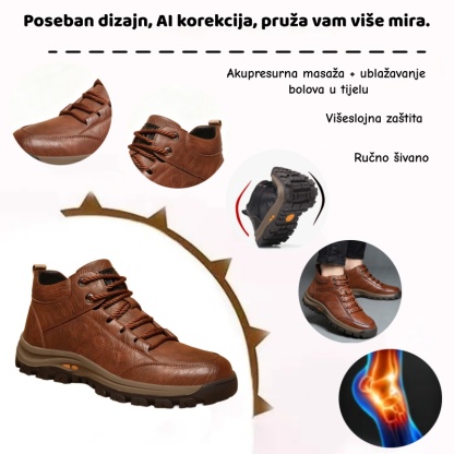 🎉 70% popusta danas, uskoro završava! 🐂 Muške ortopedske cipele, ručno izrađene od prave australske kravlje kože 👞 Potpora svodu stopala - Vodootporne i protiv klizanja ✅ Udobne za hodanje