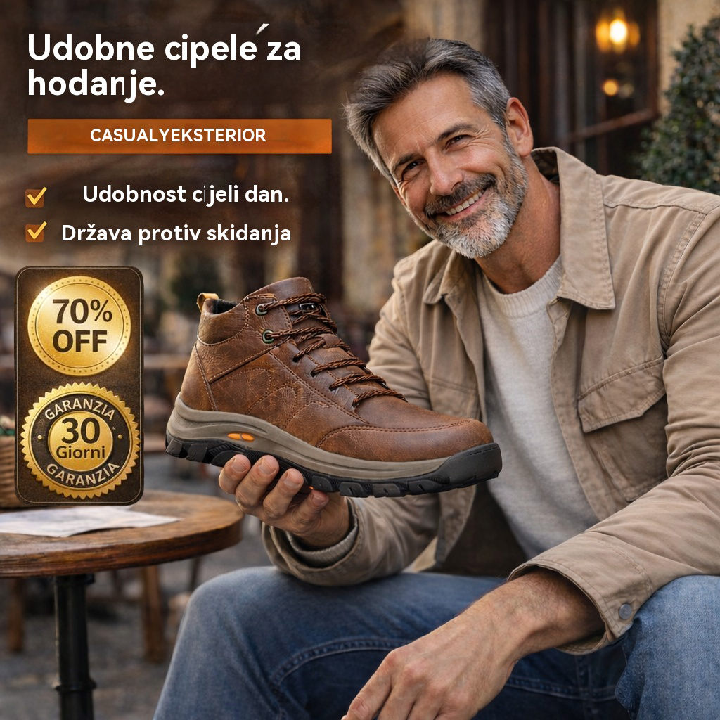 🔴 Ručno šivane kožne cipele ✅ Ortopedske cipele s umjetnom inteligencijom + vodootporne i protivklizne 🦶 Pogodne za osobe s problemima sa stopalima