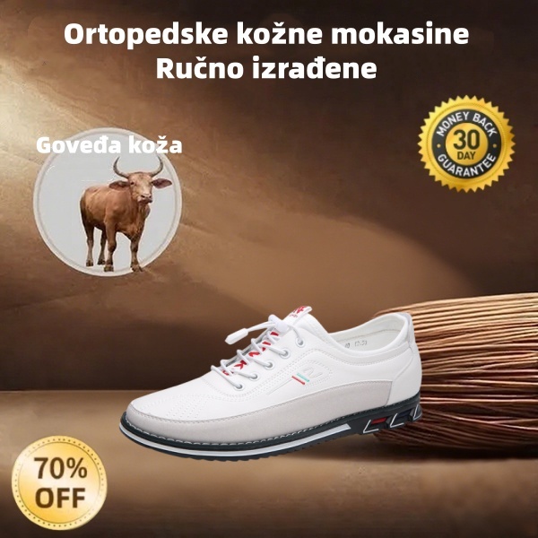 🐂 Muške cipele od teleće kože proizvedene u Italiji 👞 Ručno šivane, lako se obuvaju i izuvaju ✅ Potpora svodu stopala, ublažavanje boli - udobno hodanje