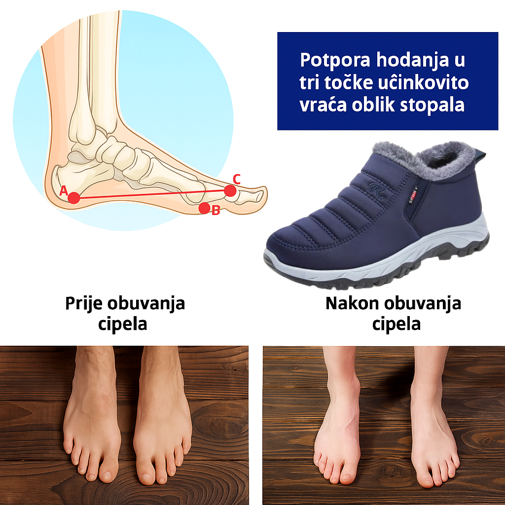 🔥Luksuzni australski brend ⏰Ortopedske cipele od brušene kože - Ergonomske zimske ortopedske cipele🦶 - Ublažavaju bolove u stopalima - Unisex