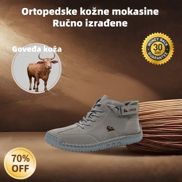 🐂 Muške cipele od teleće kože proizvedene u Australiji 👞 Ručno šivane, lako se obuvaju i izuvaju ✅ Potpora svodu stopala, ublažavanje boli - udobno hodanje