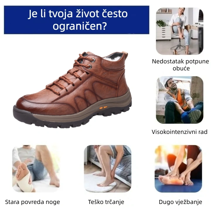 ❄️ Muške zimske cipele od teleće kože proizvedene u Australiji 👞 Ručno prošivene za jednostavno obuvanje i izuvanje ✅ Potpora za svod stopala za ublažavanje boli - udobnost hodanja