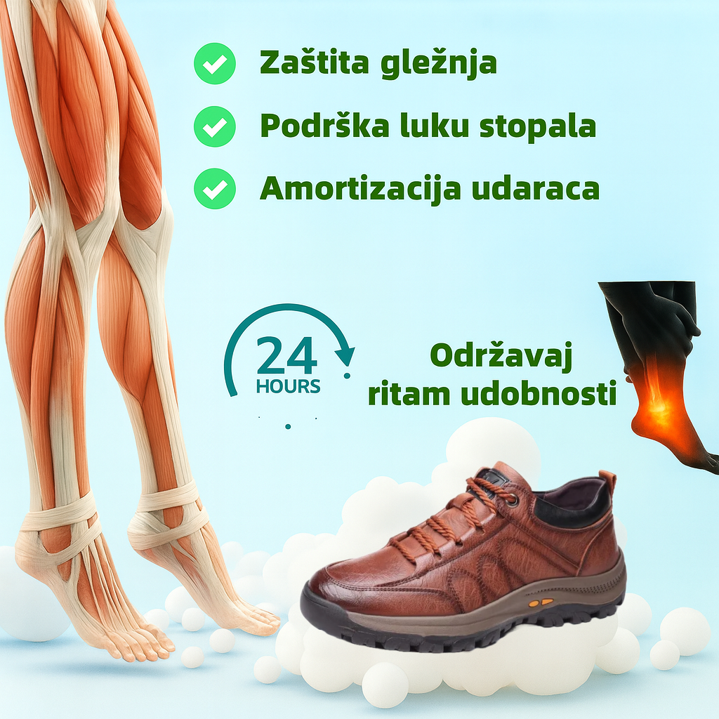 🐂 Muške cipele od teleće kože, ručno izrađene u Italiji 🔥 AI inteligentna korekcija, lako se obuvaju i izuvaju - vodootporne i neklizajuće ✅ Trenutačno ublažavaju bol 👞