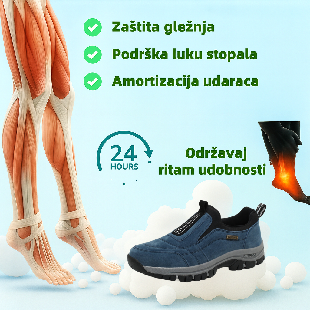 🔥Posebna ponuda s 30% popusta na ograničeno vrijeme⏰ Ortopedske cipele od brušene kože australskog luksuznog brenda koje ublažavaju bol u stopalima i nude izvrsnu potporu🦶 - Vodootporne i neklizajuće