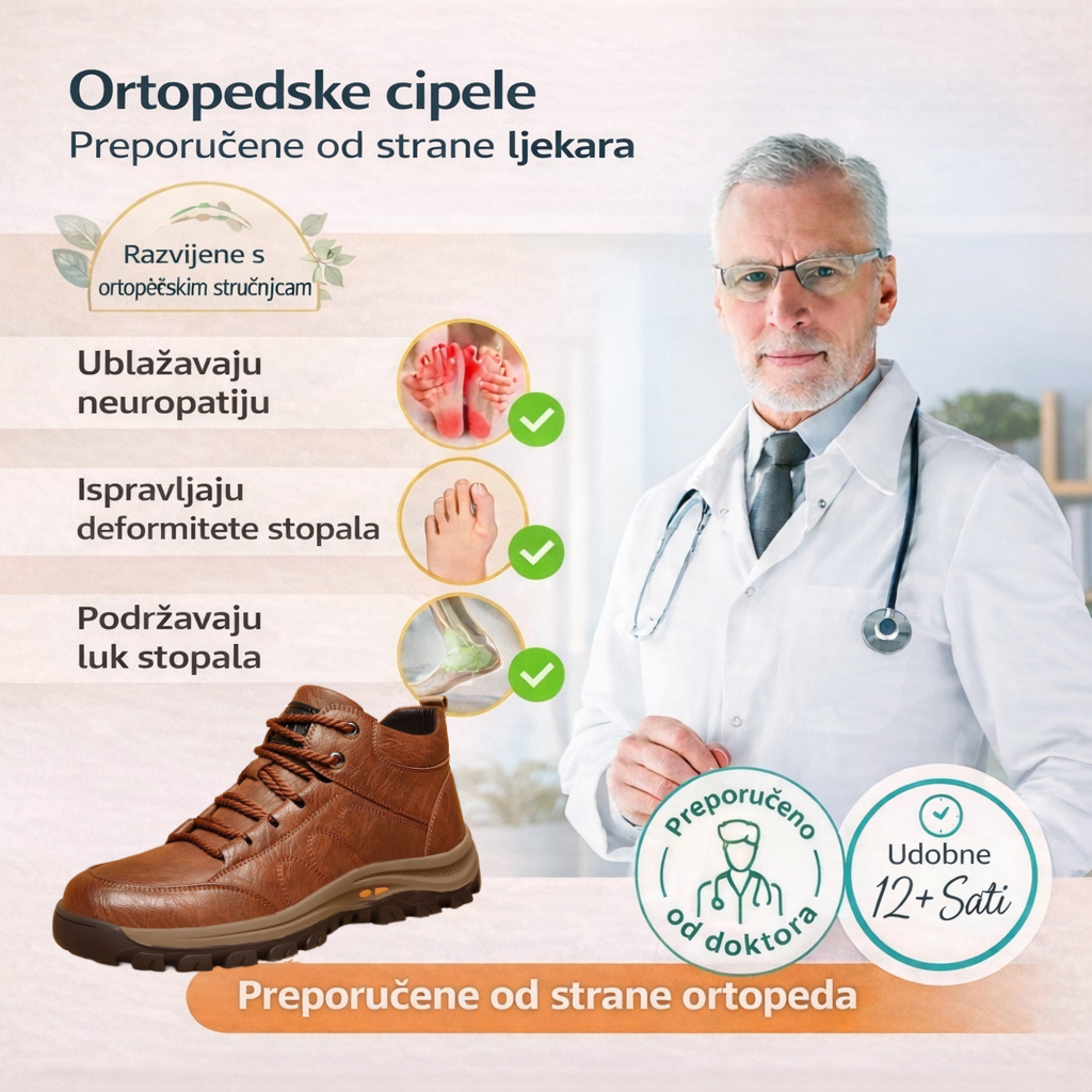 🎉 70% popusta danas, uskoro završava! 🐂 Muške ortopedske cipele, ručno izrađene od prave australske kravlje kože 👞 Potpora svodu stopala - Vodootporne i protiv klizanja ✅ Udobne za hodanje