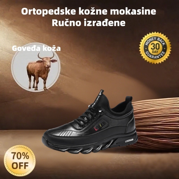 🐂 Muške cipele od teleće kože proizvedene u Australiji 👞 Ručno šivane, lako se obuvaju i izuvaju ✅ Potpora svodu stopala, ublažavanje boli - udobno hodanje