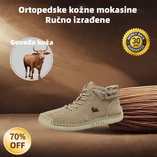 🐂 Muške cipele od teleće kože proizvedene u Australiji 👞 Ručno šivane, lako se obuvaju i izuvaju ✅ Potpora svodu stopala, ublažavanje boli - udobno hodanje