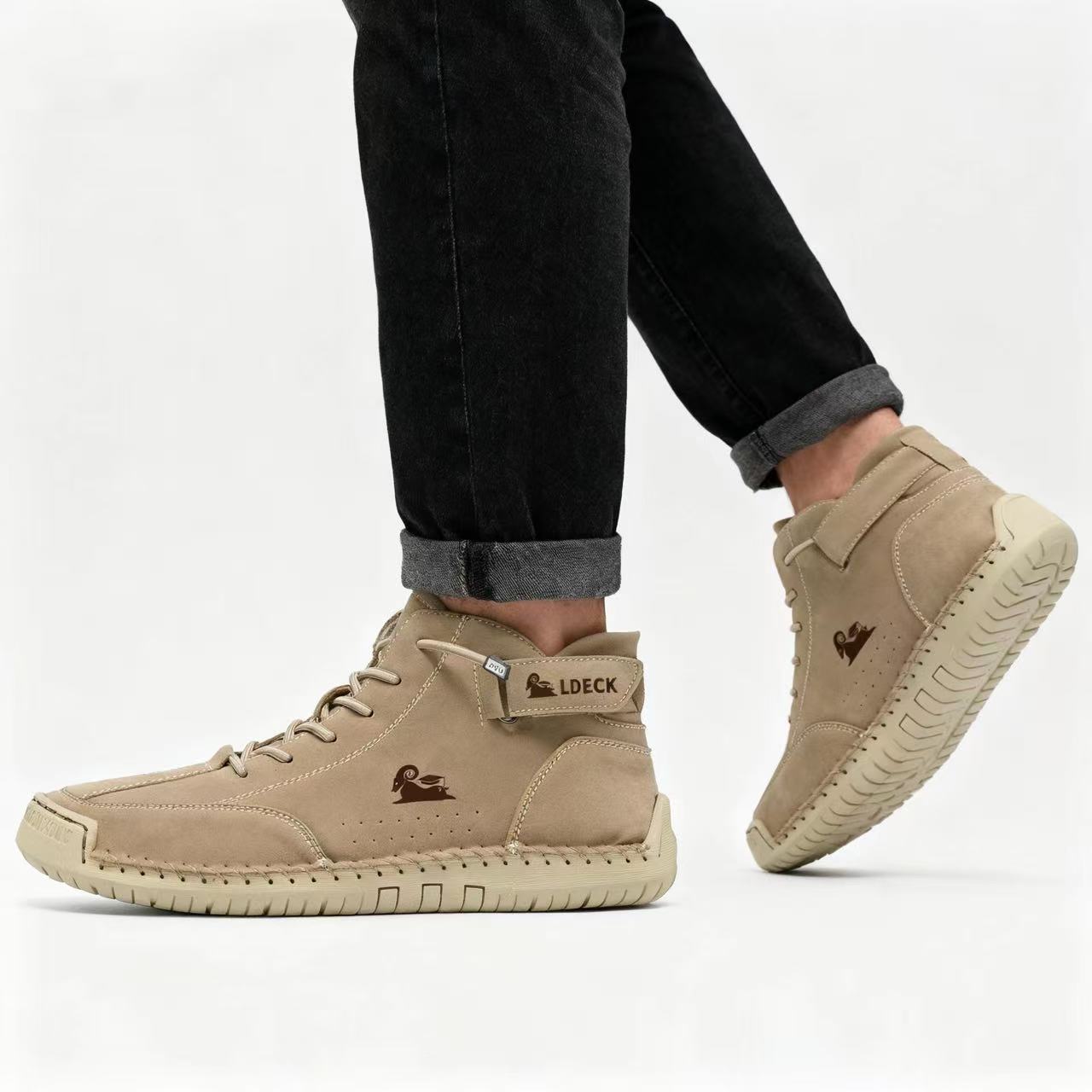 🐂 Muške cipele od teleće kože proizvedene u Australiji 👞 Ručno šivane, lako se obuvaju i izuvaju ✅ Potpora svodu stopala, ublažavanje boli - udobno hodanje