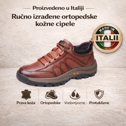 🔴Udobne ortopedske cipele ✅od prave talijanske kože – potpora za gležanj, protiv klizanja, za bezbolno hodanje