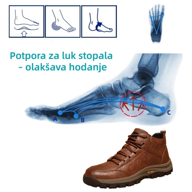 🐂【AI pametni uložak za cipele】✅Vrhunska koža + ručno šivanje - Obavezno za muškarce🔴Prijenosni podijatar