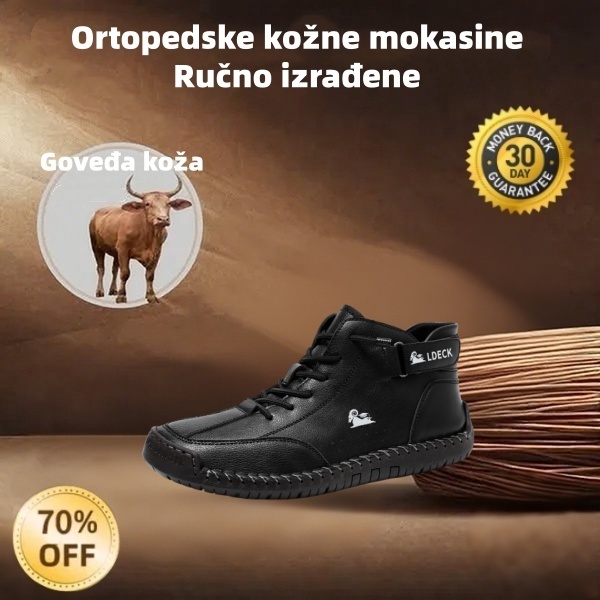 🐂 Muške cipele od teleće kože proizvedene u Australiji 👞 Ručno šivane, lako se obuvaju i izuvaju ✅ Potpora svodu stopala, ublažavanje boli - udobno hodanje