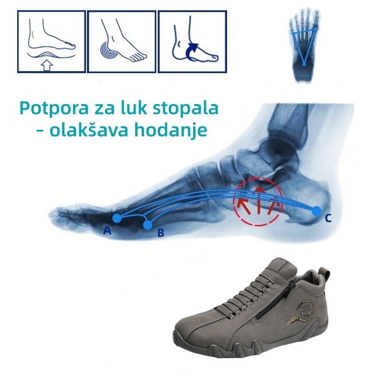 ⬛70% popusta danas, uskoro rasprodano🔷 Ortopedske muške cipele izrađene od prave australske teleće kože🐂Ručno šivane, vodootporne i neklizajuće✅Potpora svodu stopala za udobno hodanje