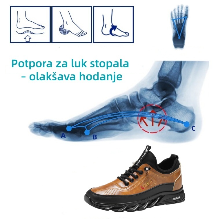 🐂 Muške cipele od teleće kože proizvedene u Australiji 👞 Ručno šivane, lako se obuvaju i izuvaju ✅ Potpora svodu stopala, ublažavanje boli - udobno hodanje