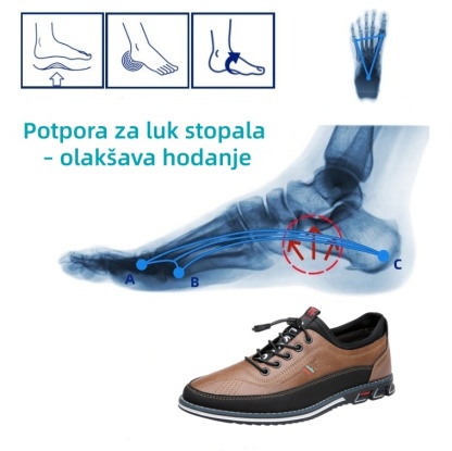 🐂 Muške cipele od teleće kože proizvedene u Italiji 👞 Ručno šivane, lako se obuvaju i izuvaju ✅ Potpora svodu stopala, ublažavanje boli - udobno hodanje