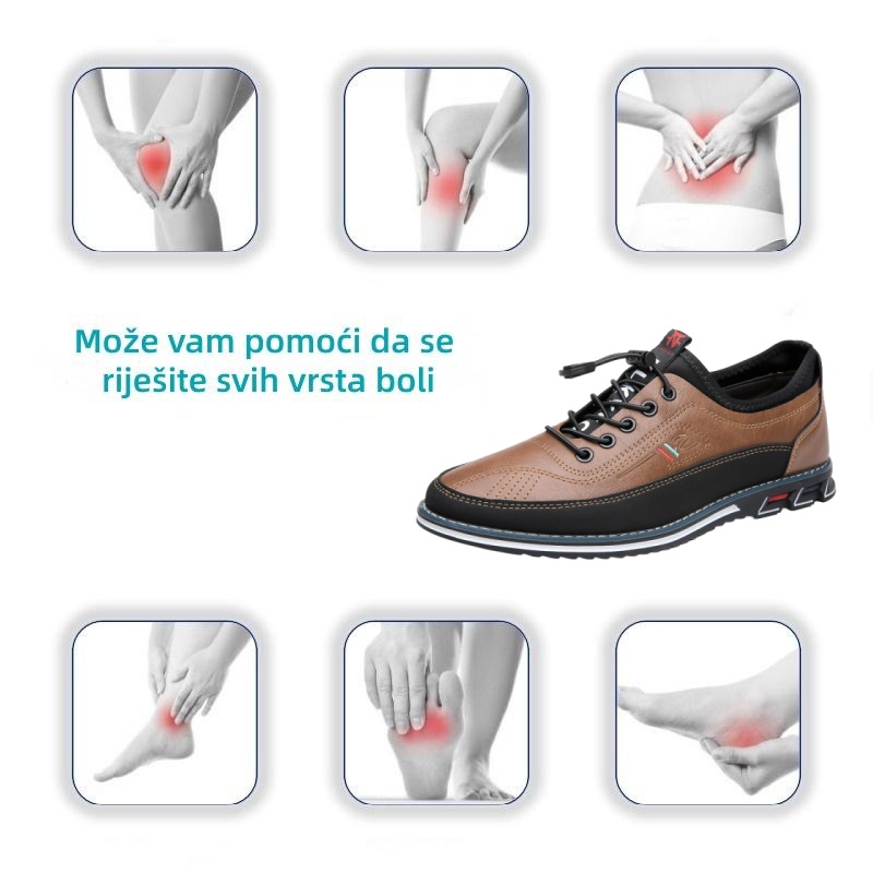 🐂 Muške cipele od teleće kože proizvedene u Italiji 👞 Ručno šivane, lako se obuvaju i izuvaju ✅ Potpora svodu stopala, ublažavanje boli - udobno hodanje