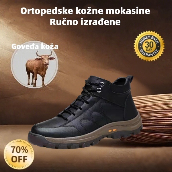 【🎁Kupite jedan, drugi dobijete gratis】🐂 Australske ortopedske cipele od teleće kože za muškarce👞 Ručno šivane, vodootporne i neklizajuće✅ Potpora za svod stopala: Udobno hodanje✅