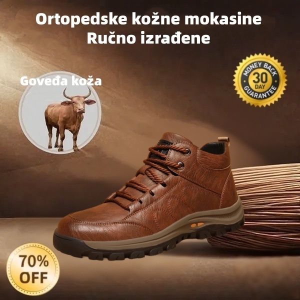 【🎁Kupite jedan, drugi dobijete gratis】🐂 Australske ortopedske cipele od teleće kože za muškarce👞 Ručno šivane, vodootporne i neklizajuće✅ Potpora za svod stopala: Udobno hodanje✅