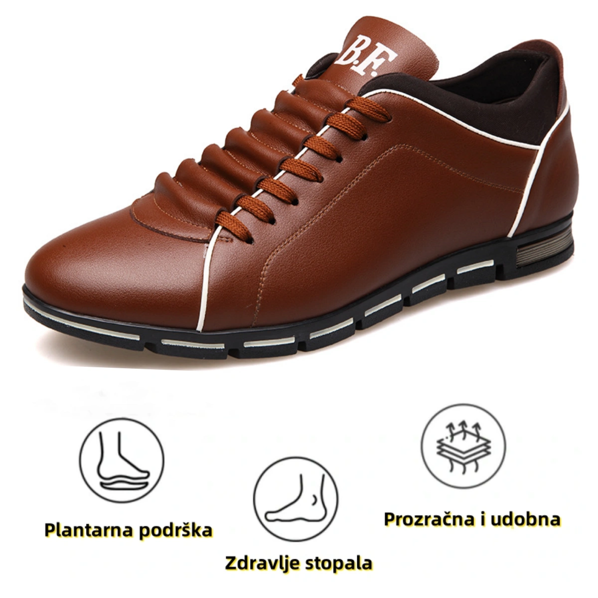 【🔥Danas u pola cijene - ne propustite】 Ergonomski dizajnirane ortopedske cipele - dizajn koji podržava luk 👞Lako se riješite bolova u stopalima