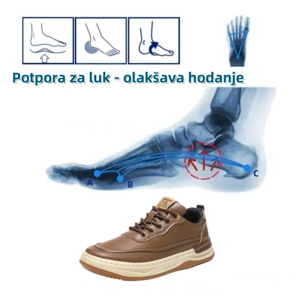 (⏰Proljetna rasprodaja 50%, uskoro završava) Muške ortopedske cipele od australske teleće kože✅Ekološki uložak od memorijske pjene: udobno i bezbolno hodanje - ručno šivano