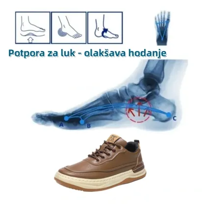 (⏰Proljetna rasprodaja 50%, uskoro završava) Muške ortopedske cipele od australske teleće kože✅Ekološki uložak od memorijske pjene: udobno i bezbolno hodanje - ručno šivano