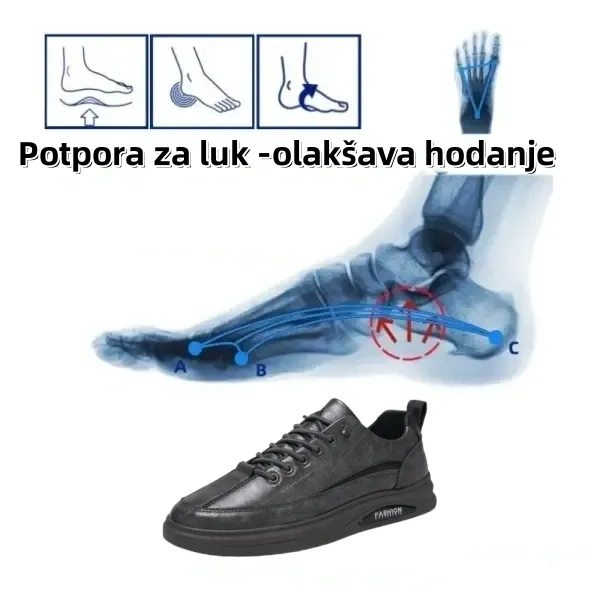 (🎉Proljetna rasprodaja -50%, koja uskoro završava) - muške ortopedske cipele od australske teleće kože 👞Ručno šivane - udobne za hodanje ✅ Uklanja bol u 7 dana