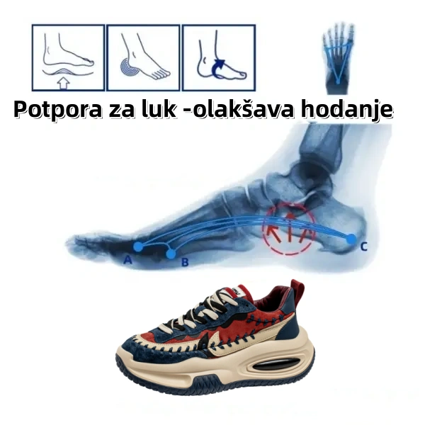 [Vremenski ograničeni popust od 60% - ponuda] 🔥 Ergonomske cipele za slobodno vrijeme 👞 Podrška za luk - jednostavno se riješite bolova u stopalima - udobno hodanje✅