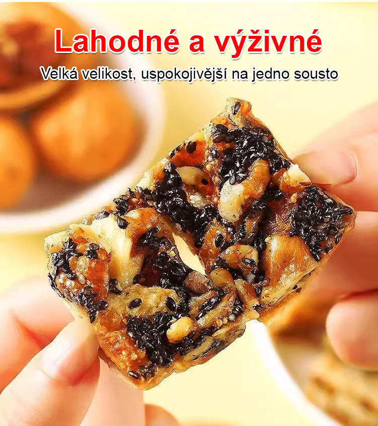 Fíkový koláč s černým sezamem a vlašskými ořechy