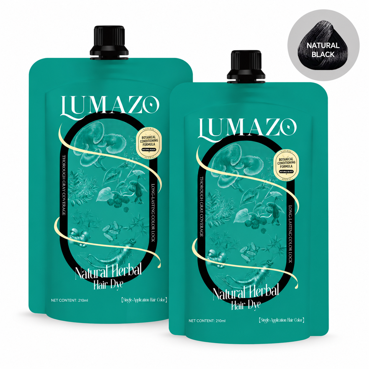 LUMAZO Herbal Single-Agent Hair Dye