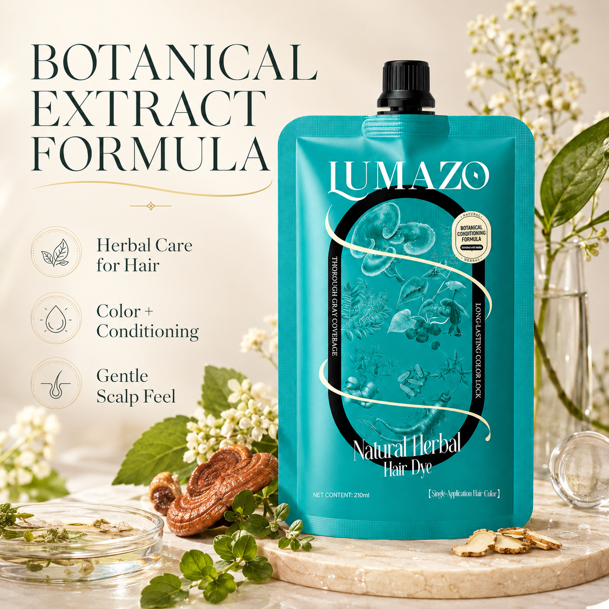 LUMAZO Herbal Single-Agent Hair Dye