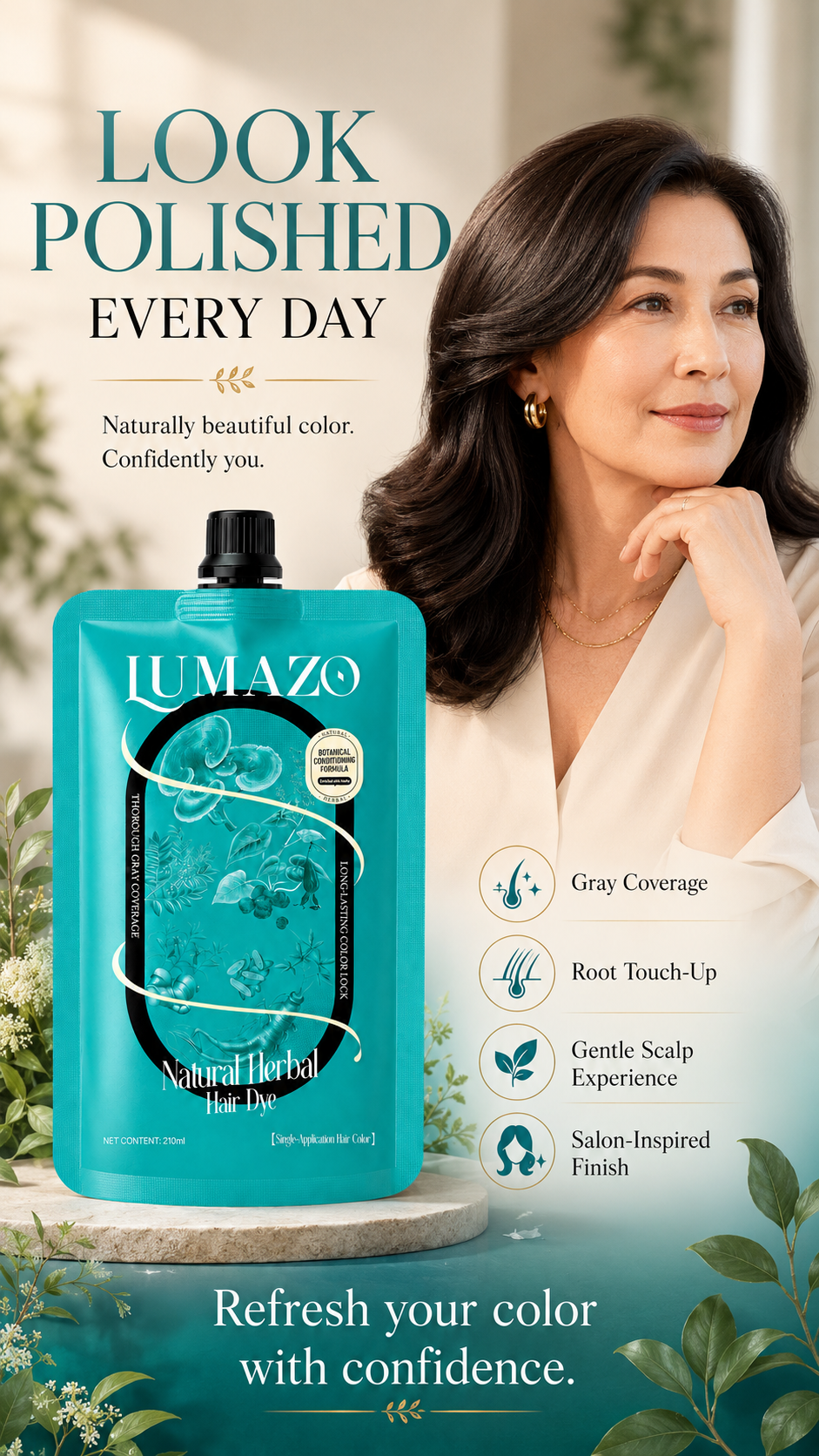 LUMAZO Herbal Single-Agent Hair Dye