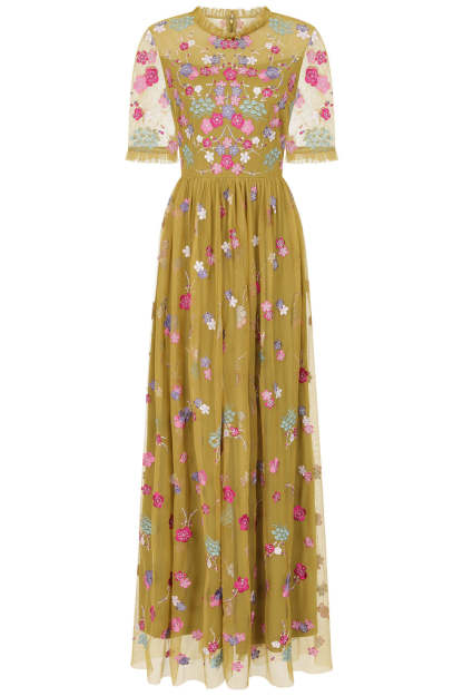 Floral Embroidered Maxi Dress