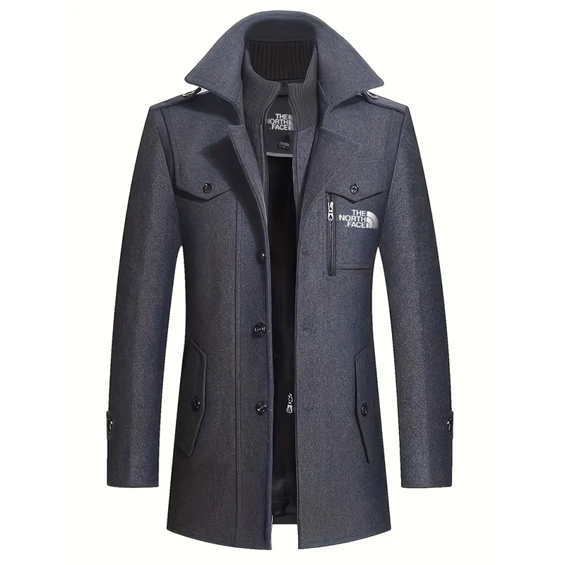 2024 TNF®-Winter Warmth Men's Solid Color Jacket - Double Lapel