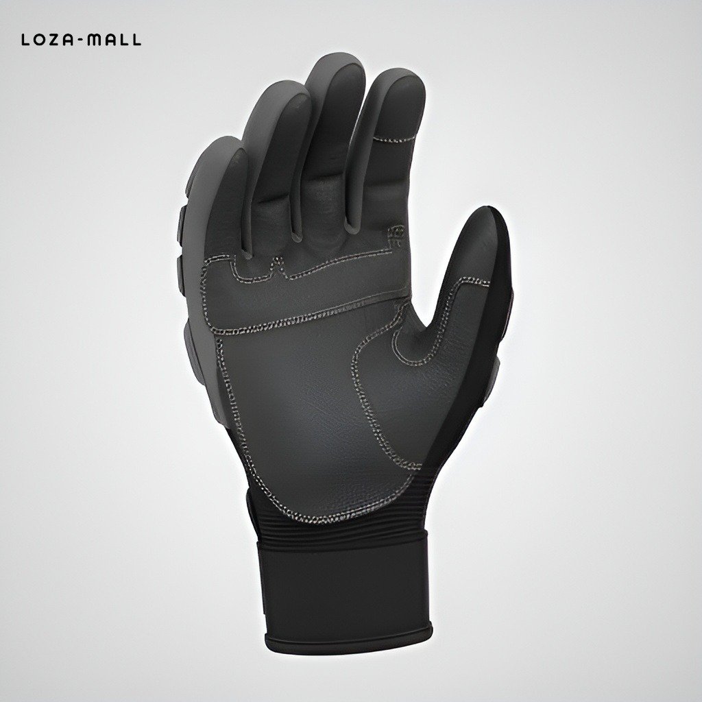 Halbgebundene Arbeitsschutzhandschuhe aus Schaumstoff mit gepr&auml;gter Gummibeschichtung