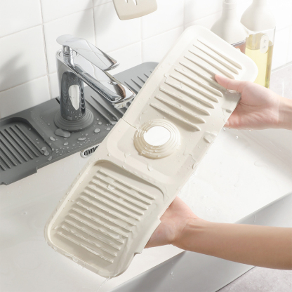 Splash-proof silicone tap water catcher mat