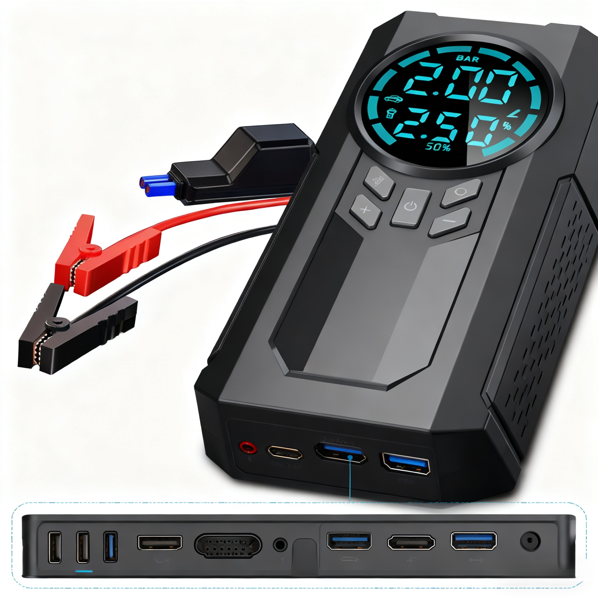 [New upgrade of technology] Car inflatable pump