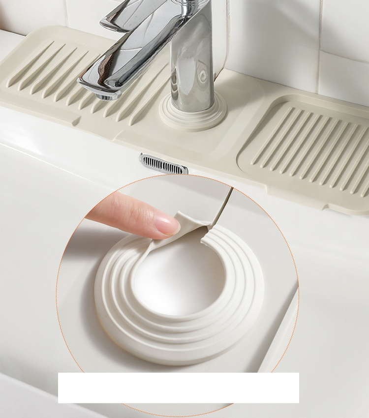 Splash-proof silicone tap water catcher mat