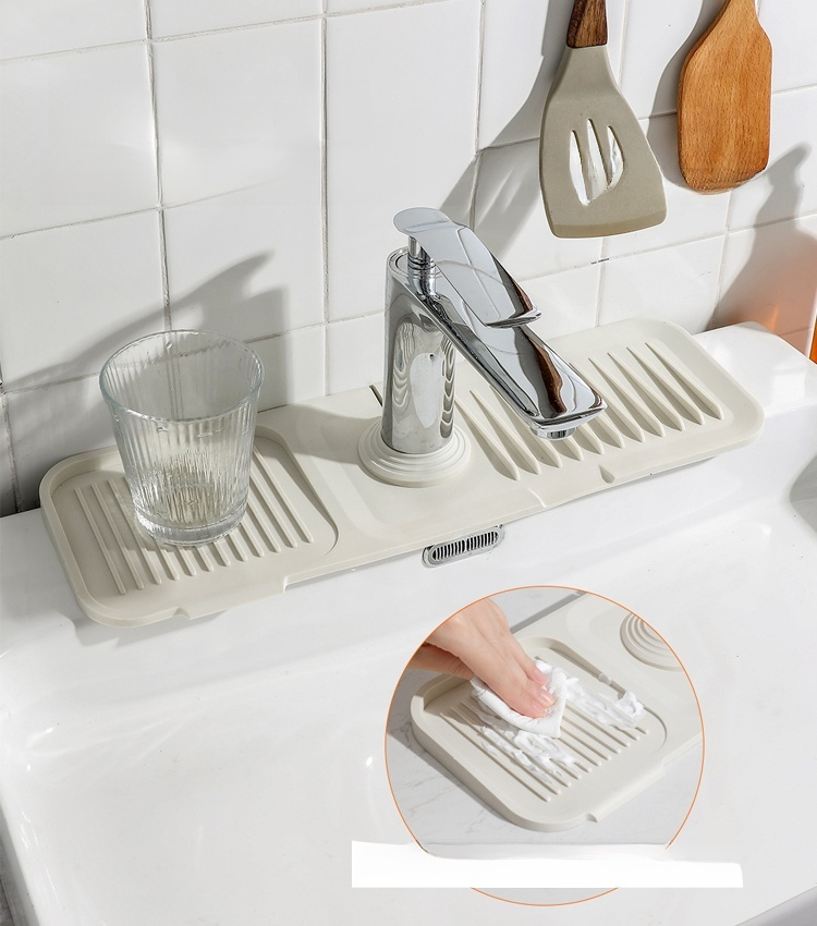 Splash-proof silicone tap water catcher mat