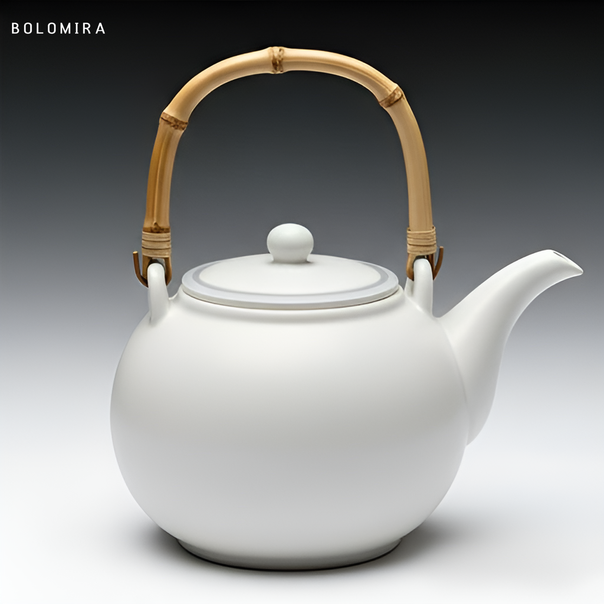 Bílá domácí kostěná porcelánová konvice na kávu, keramická velká konvice na vaření čaje