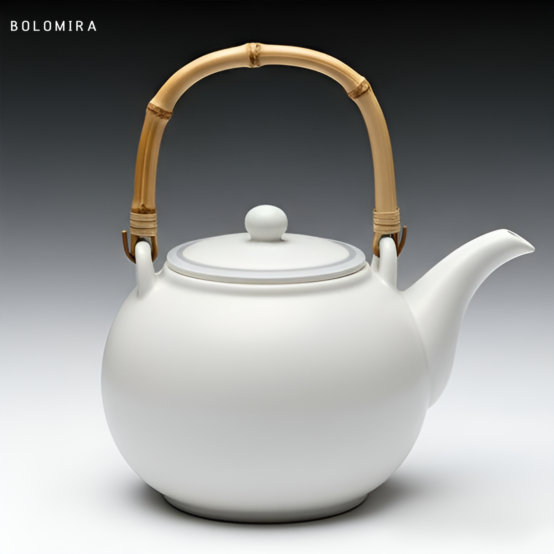 Bílá domácí kostěná porcelánová konvice na kávu, keramická velká konvice na vaření čaje