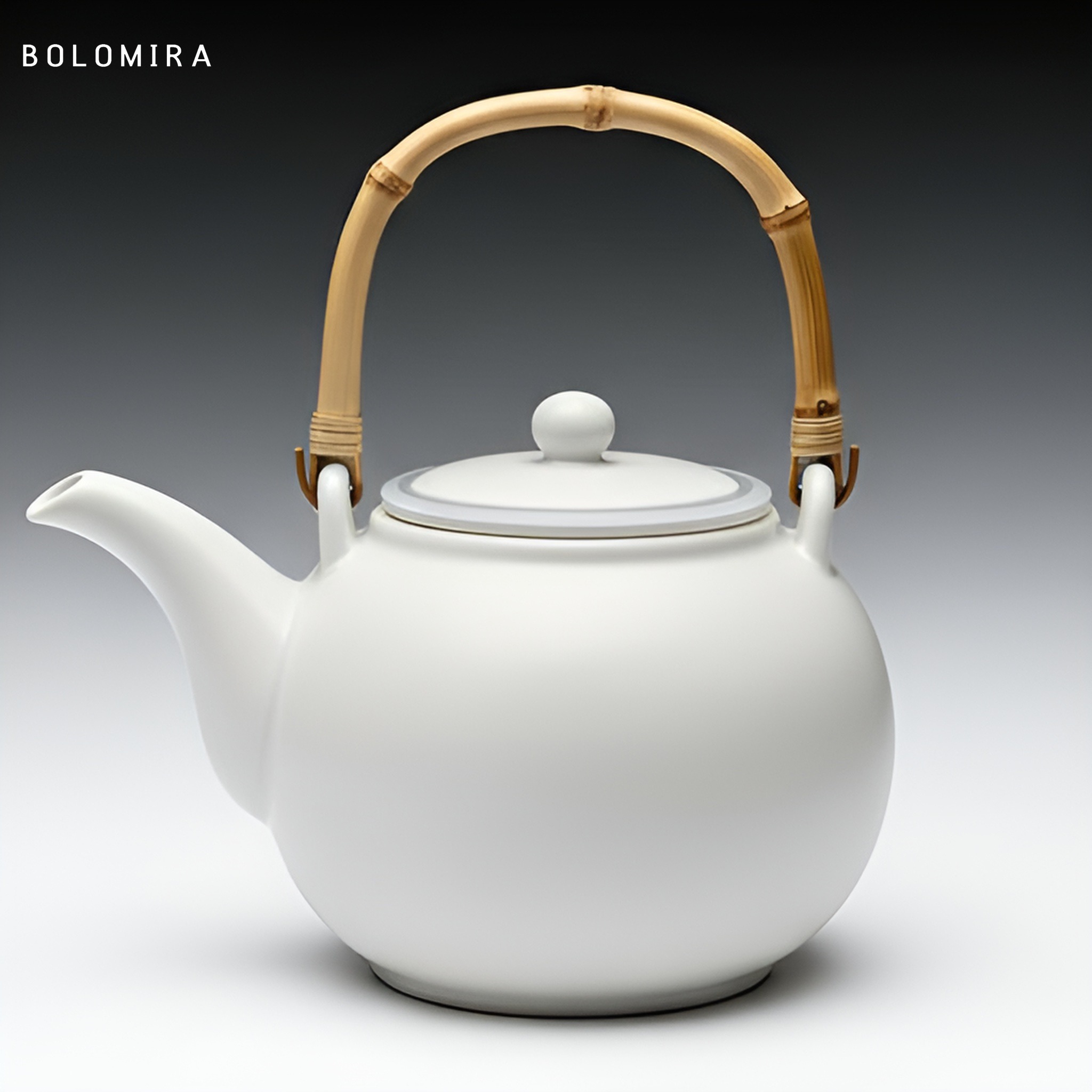 Bílá domácí kostěná porcelánová konvice na kávu, keramická velká konvice na vaření čaje