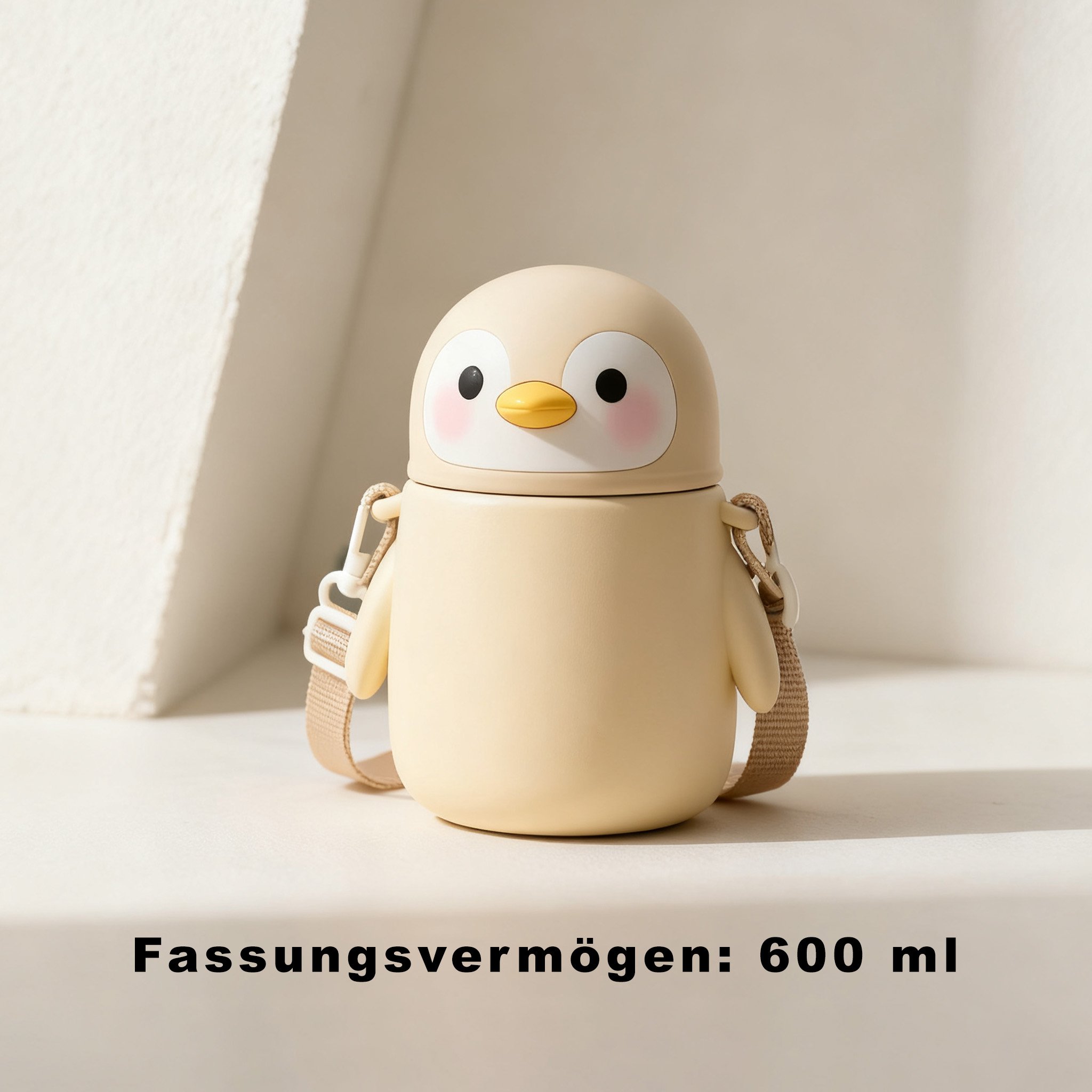 Isolierter Kinderbecher mit s&uuml;&szlig;em Pinguin-Design