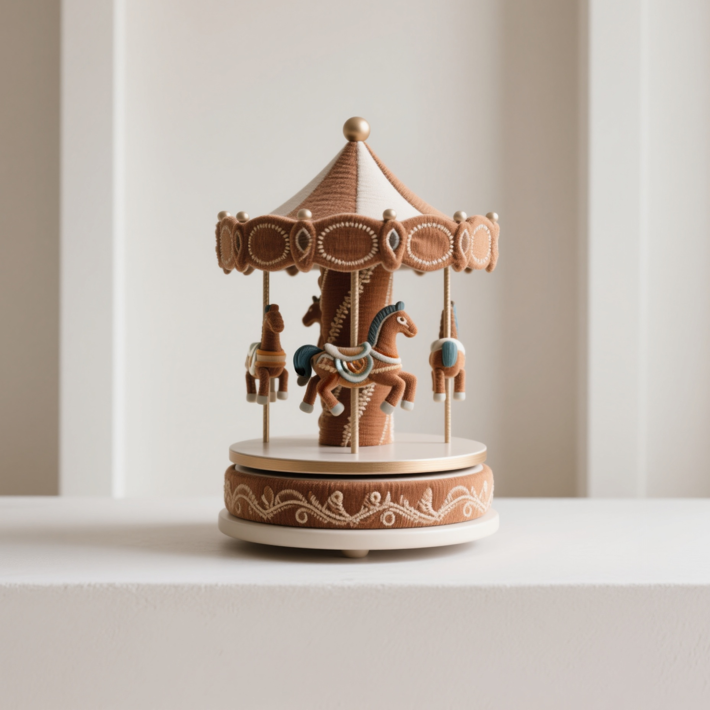 Kinder Holz-Karussell Figuren - 2 Stück