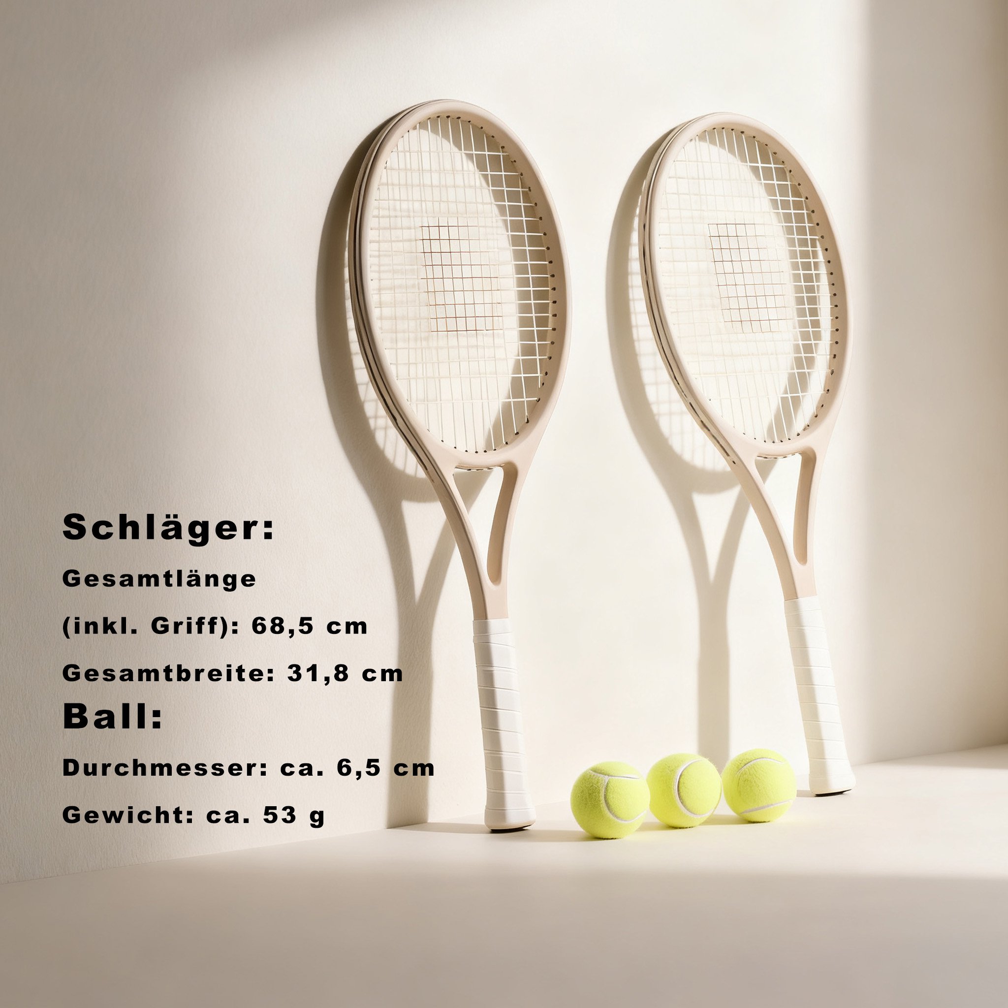 Tennisschl&auml;ger-Set mit Zubeh&ouml;r