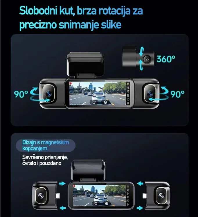 🎥🎥 Inteligentna kamera samochodowa – 8K Ultra HD, panorama 360°, tryb nocny i śledzenie GPS, wszystko w jednym! 🚗🚗