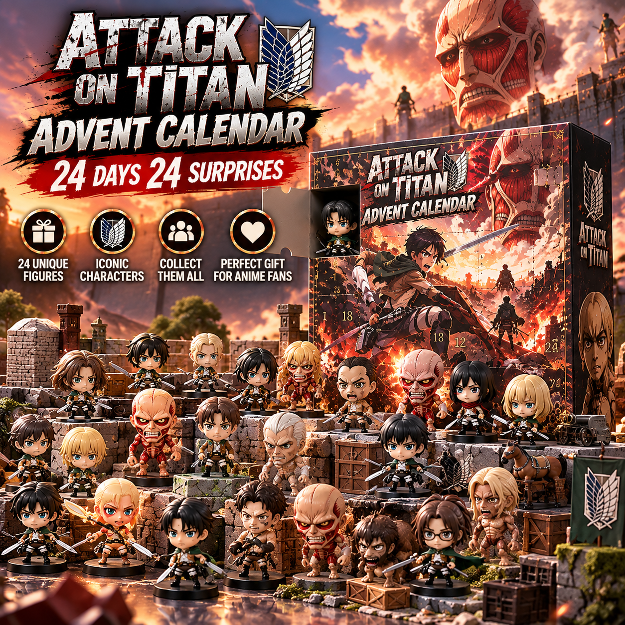 Attack on Titan Advent Calendar — 24 Days of Titan Surprises