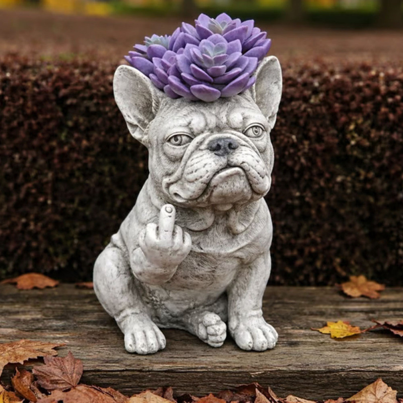 Funny French Bulldog Planter – Your Plants Just Got Attitude 🌿🐶